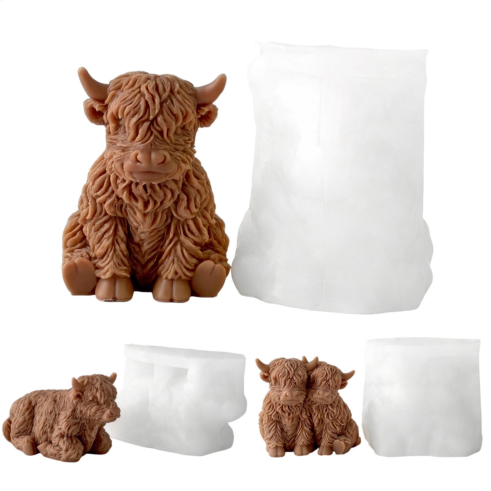Soap Making For Beginners - Highland Cow Silicone Mold Reusable 3D
