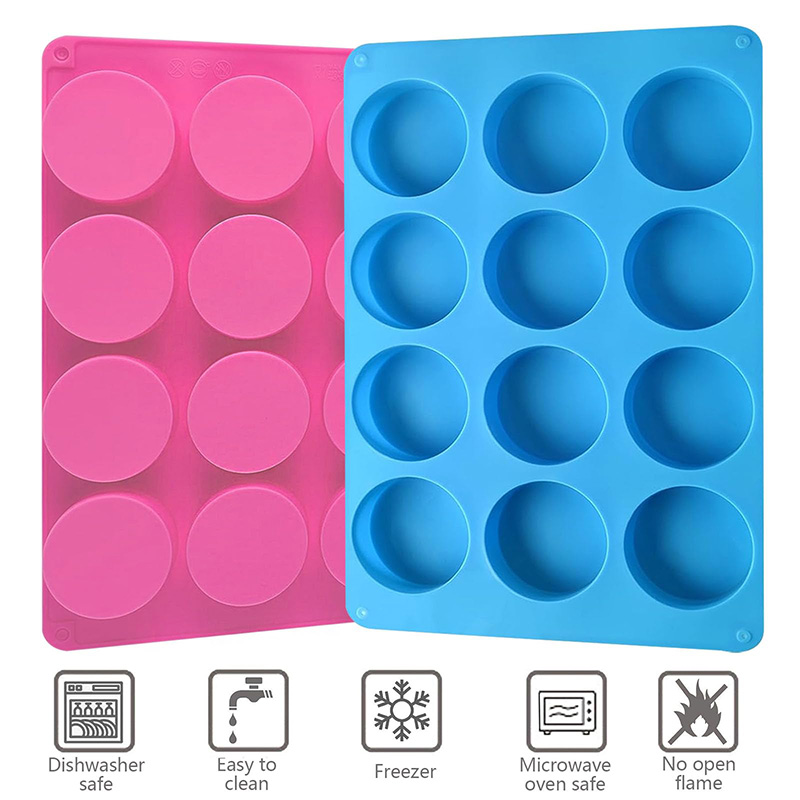 Round Silicone Molds 12-Cavity - Soap Making Kit recension och pris
