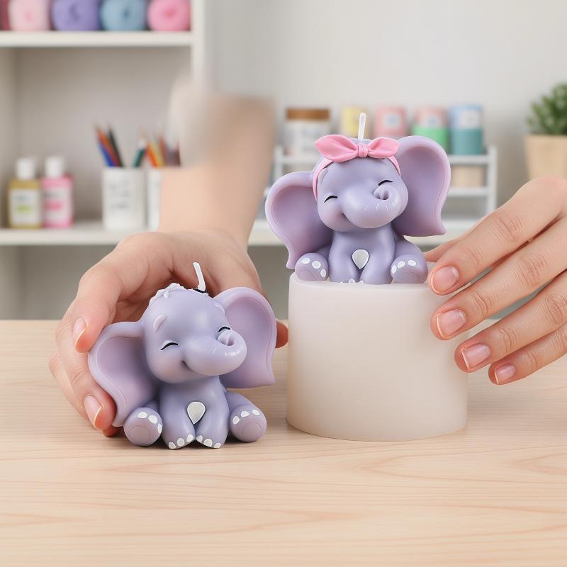 Cute 3D Elephant Silicone Cand - Soap Making Kit recension och pris