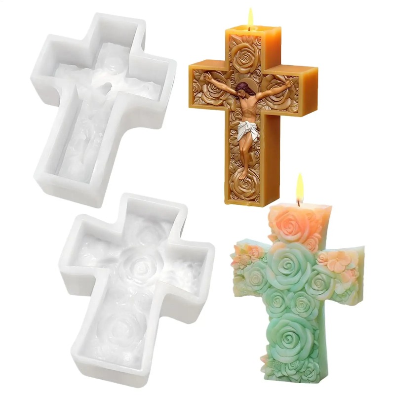 Flower Cross Jesus Silicone Ca - Soap Making For Beginners recension och pris