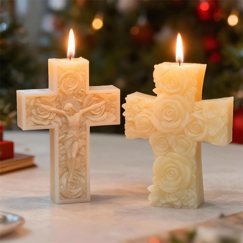 Flower Cross Jesus Silicone Ca - Soap Making For Beginners recension och pris