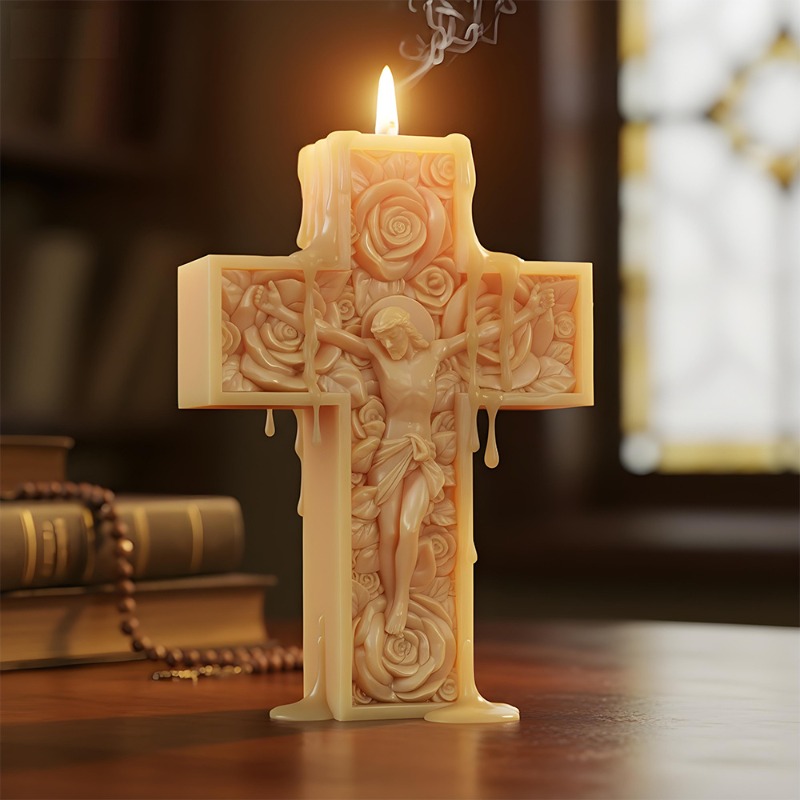 Flower Cross Jesus Silicone Ca - Soap Making For Beginners recension och pris