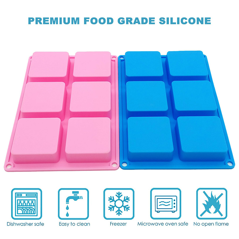 Square Soap Molds 6-Cavity Non - Soap Making Kit recension och pris